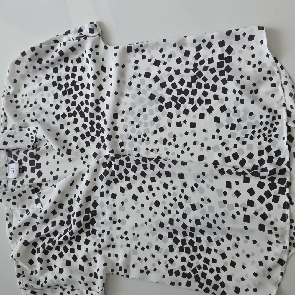 CAbi Black and White Casual Button Down Shirt